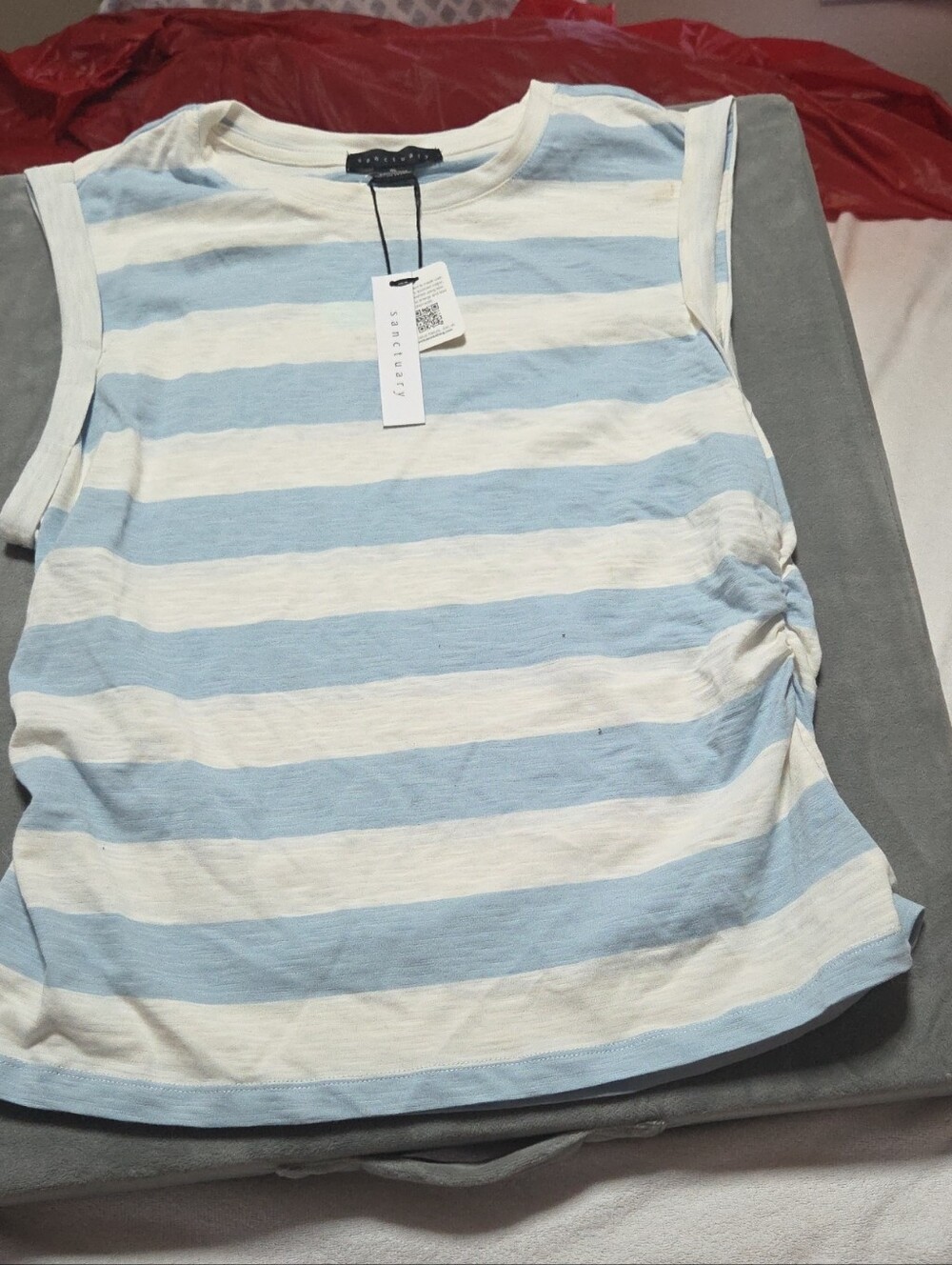 Sanctuary Blue & White Striped Sleeveless Tank